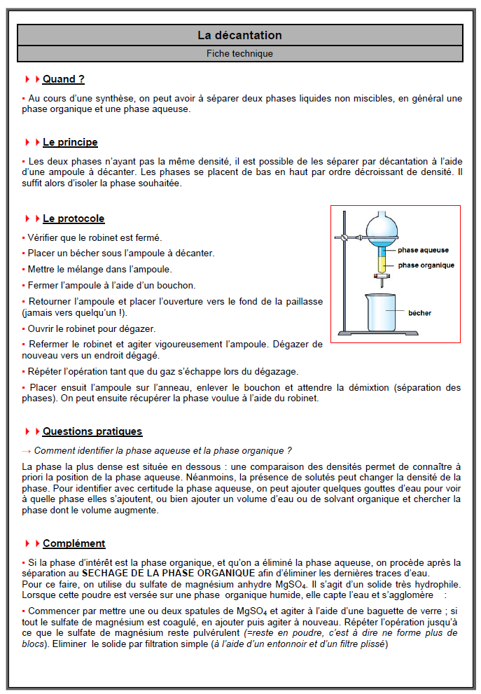 Decantation
